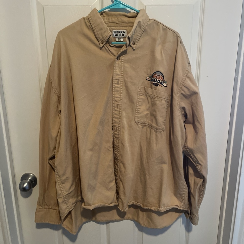 Sierra Pacific Tan Button-Up Shirt